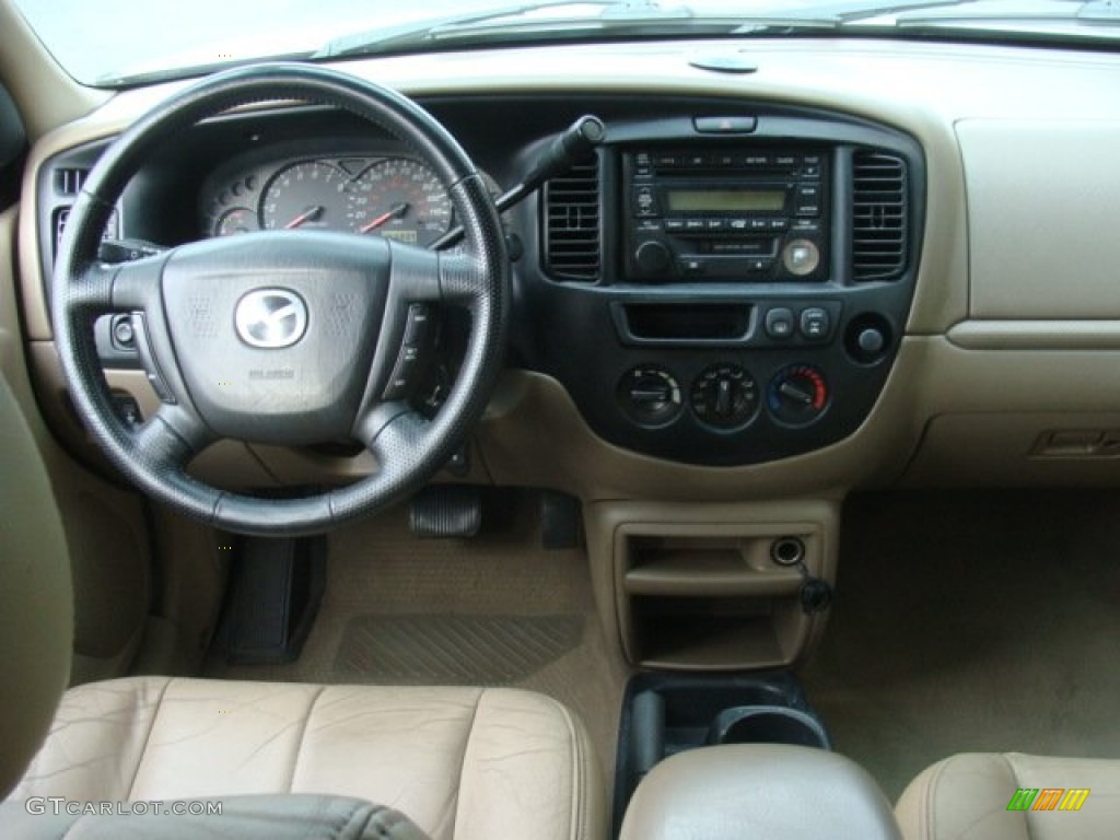 2002 Tribute ES V6 4WD - Parchment Gold Metallic / Beige photo #9