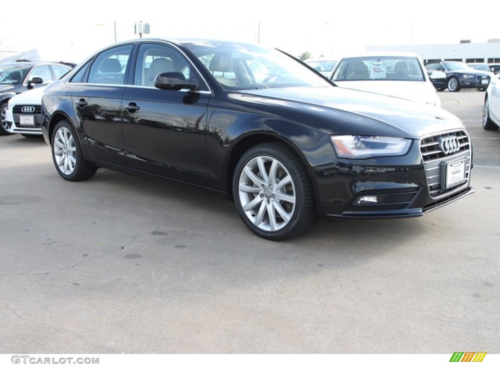 2013 A4 2.0T quattro Sedan - Brilliant Black / Velvet Beige/Black photo #1