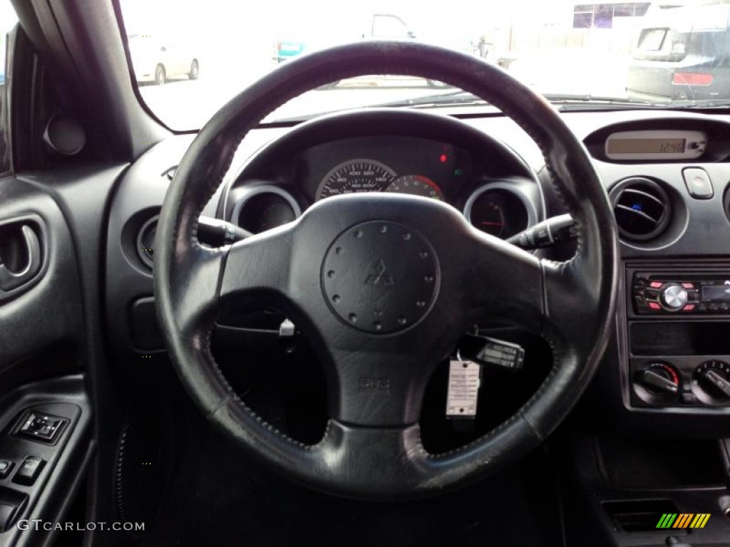 2005 Mitsubishi Eclipse GS Coupe Midnight Steering Wheel Photo #76415380