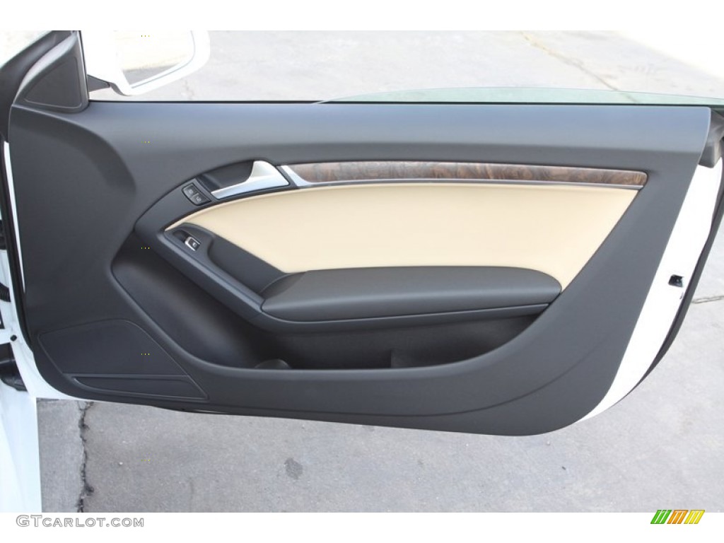 2013 Audi A5 2.0T quattro Coupe Velvet Beige Door Panel Photo #76415388