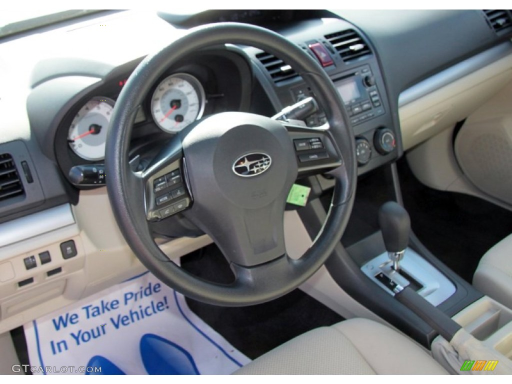 2012 Impreza 2.0i Premium 4 Door - Satin White Pearl / Ivory photo #12