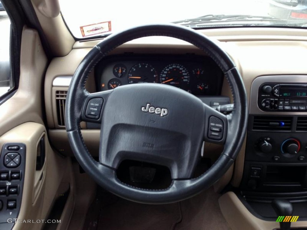 2003 Jeep Grand Cherokee Laredo 4x4 Sandstone Steering Wheel Photo #76415992