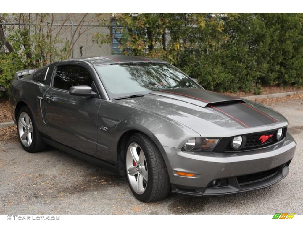 2011 Mustang GT Premium Coupe - Sterling Gray Metallic / Brick Red/Cashmere photo #1