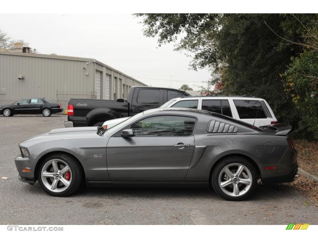 2011 Mustang GT Premium Coupe - Sterling Gray Metallic / Brick Red/Cashmere photo #3