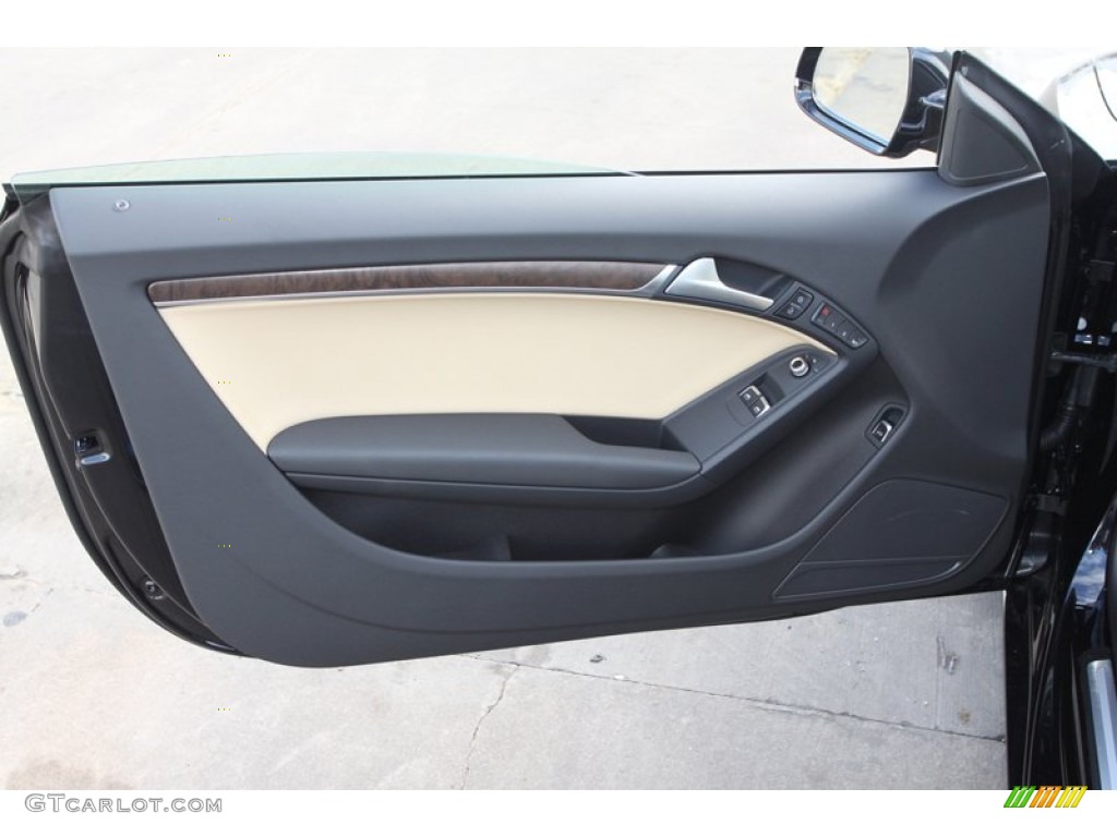 2013 Audi A5 2.0T quattro Coupe Velvet Beige Door Panel Photo #76416164