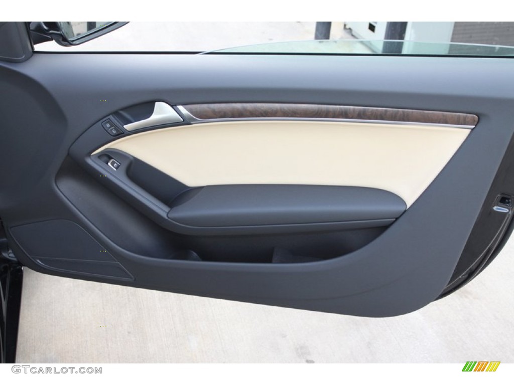 2013 Audi A5 2.0T quattro Coupe Velvet Beige Door Panel Photo #76416342