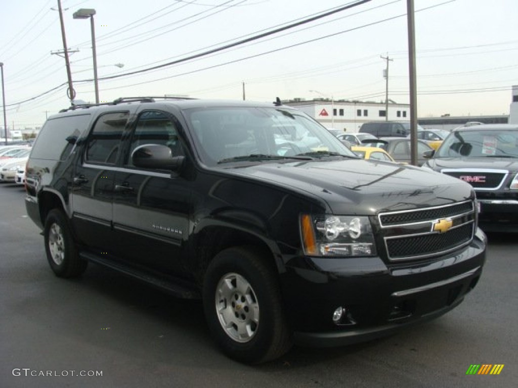 2012 Suburban LT 4x4 - Black / Ebony photo #3