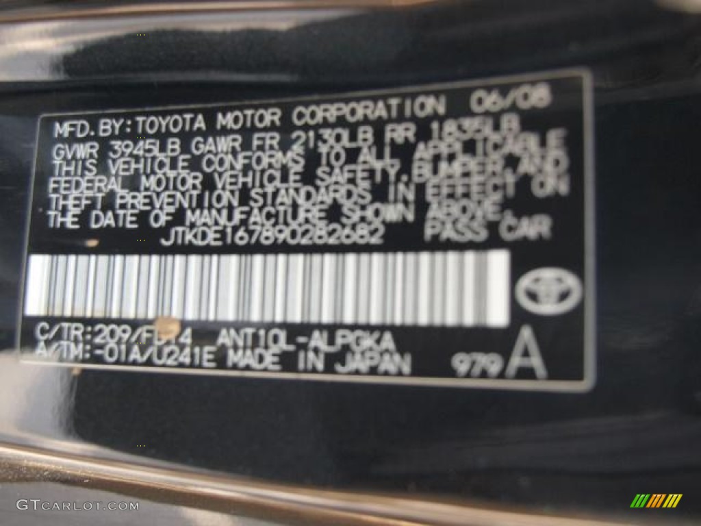 2009 tC Color Code 209 for Black Sand Pearl Photo #76422159