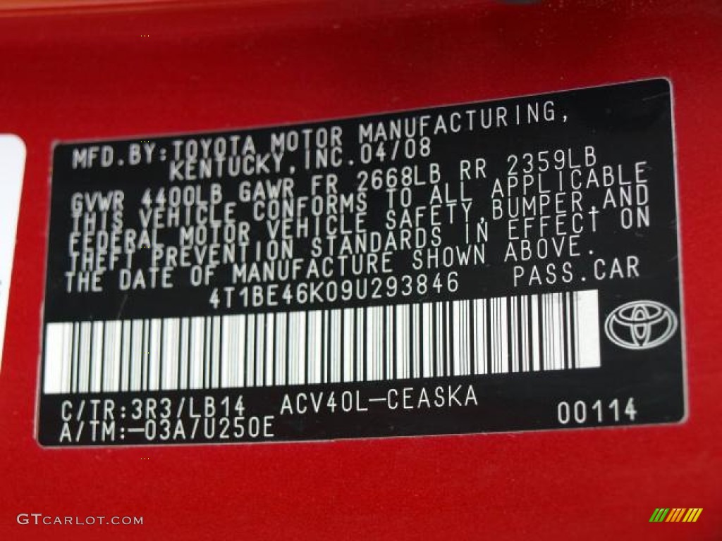 2009 Camry SE - Barcelona Red Metallic / Ash photo #17