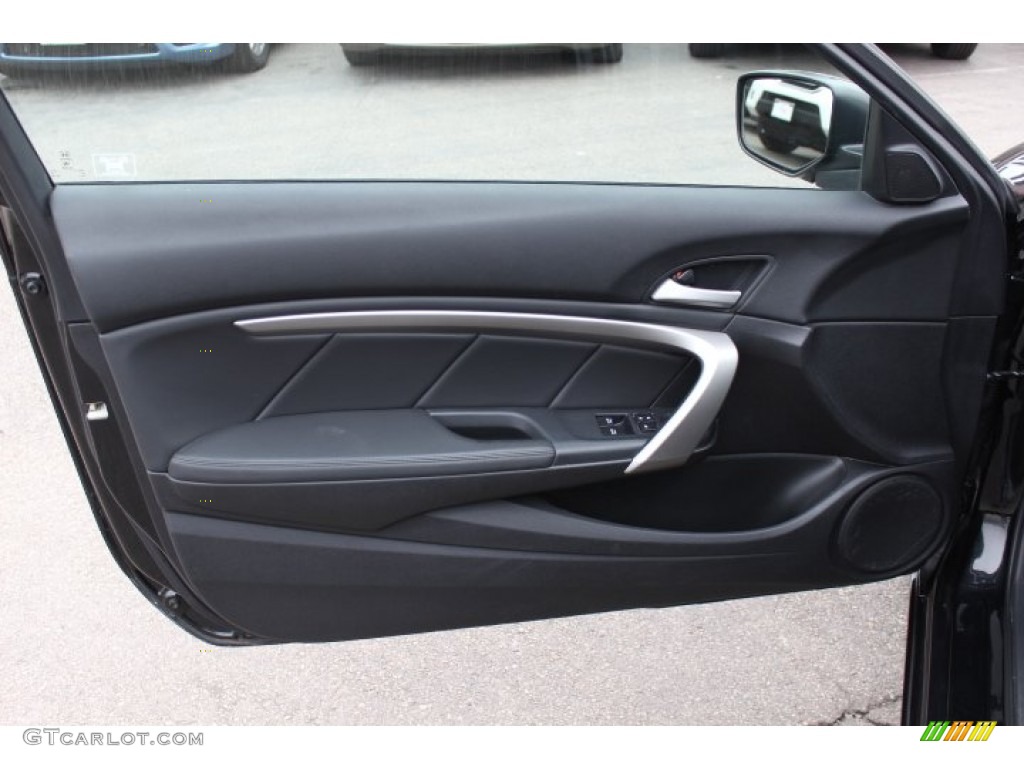 2009 Honda Accord EX-L V6 Coupe Black Door Panel Photo #76423062