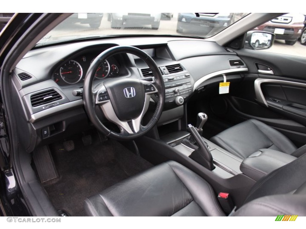 Black Interior 2009 Honda Accord EX-L V6 Coupe Photo #76423071