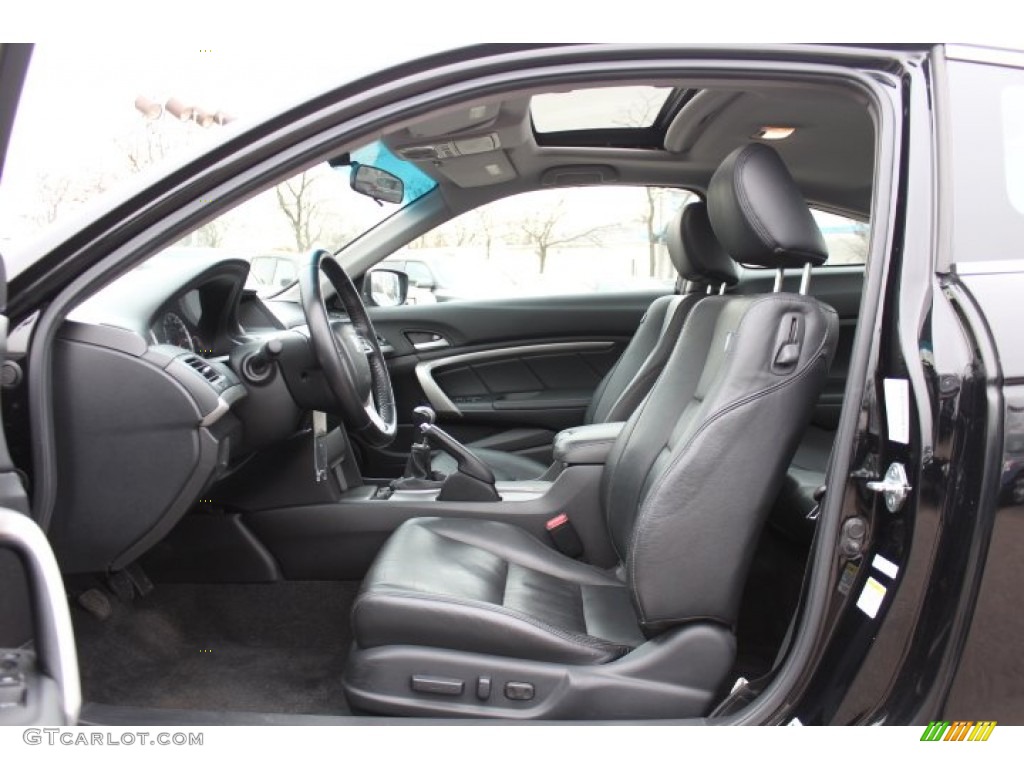 Black Interior 2009 Honda Accord EX-L V6 Coupe Photo #76423086