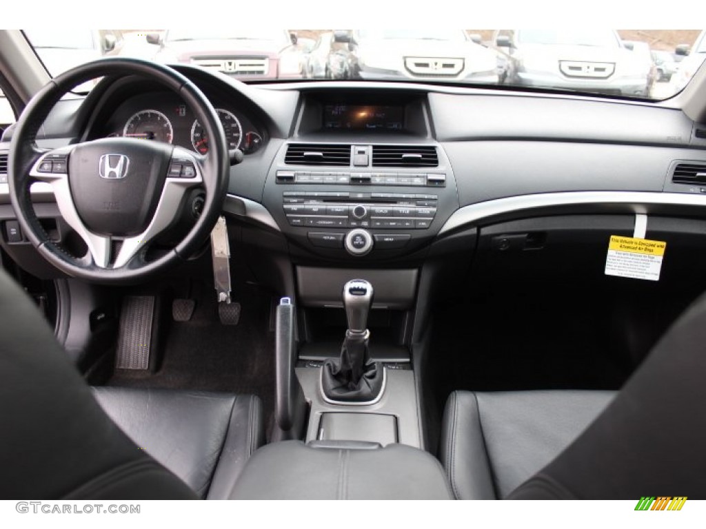 2009 Honda Accord EX-L V6 Coupe Black Dashboard Photo #76423101