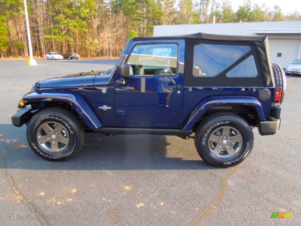 2013 Wrangler Oscar Mike Freedom Edition 4x4 - True Blue Pearl / Freedom Edition Black/Silver photo #3