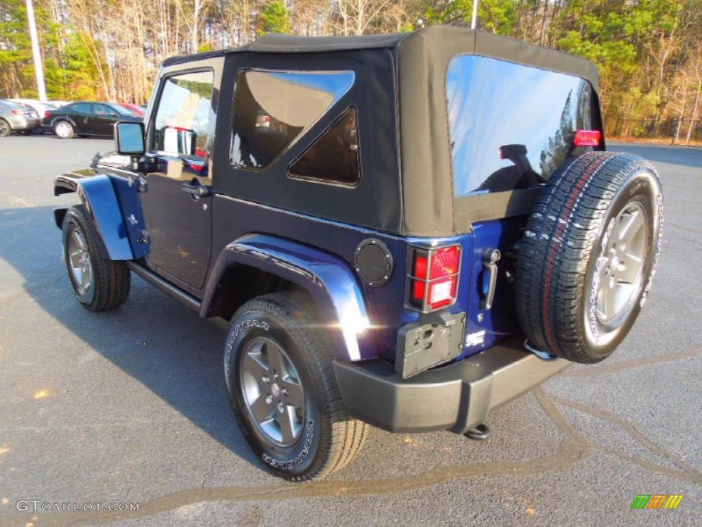2013 Wrangler Oscar Mike Freedom Edition 4x4 - True Blue Pearl / Freedom Edition Black/Silver photo #4