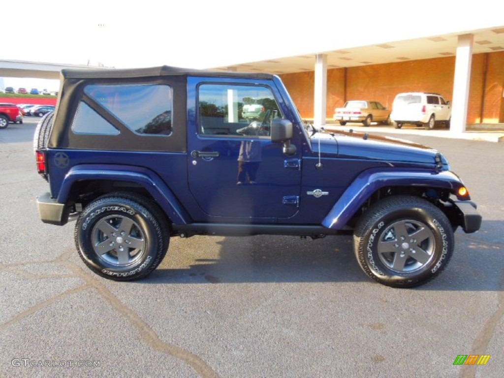 True Blue Pearl 2013 Jeep Wrangler Oscar Mike Freedom Edition 4x4 Exterior Photo #76423178