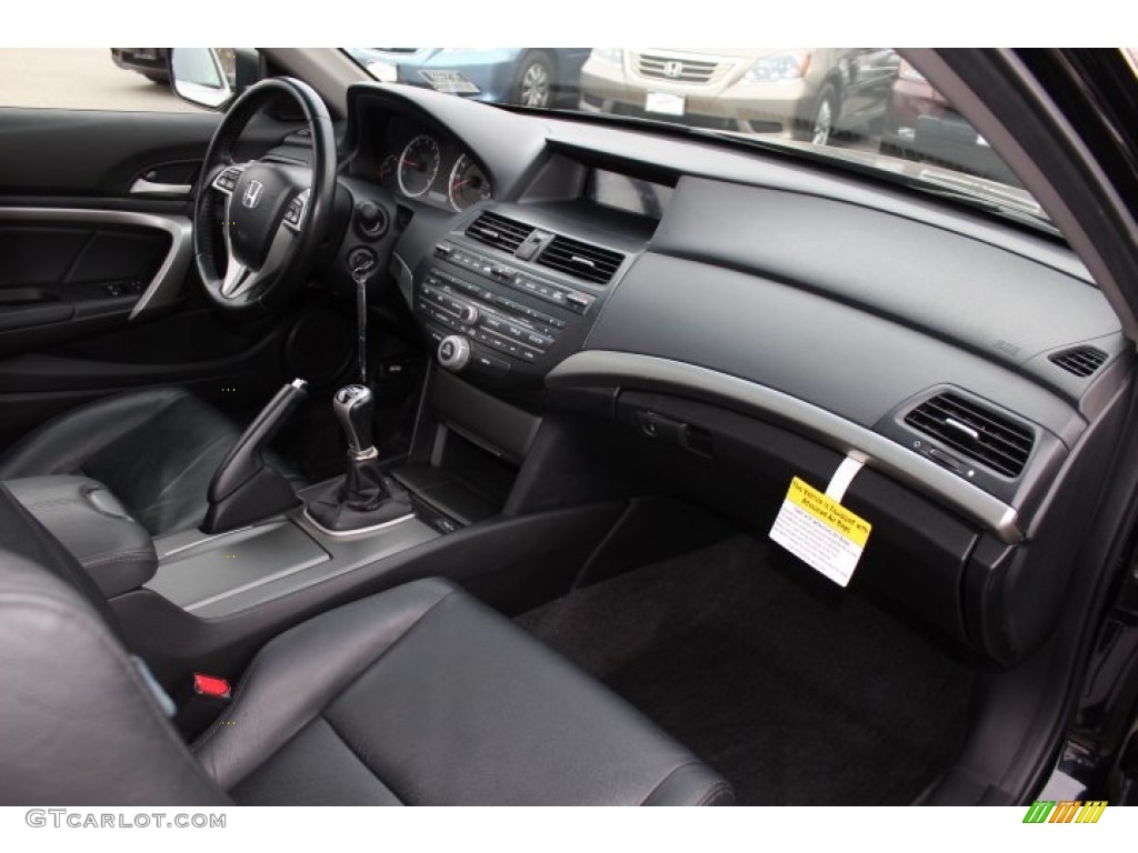 2009 Honda Accord EX-L V6 Coupe Black Dashboard Photo #76423215