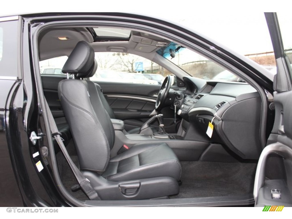 Black Interior 2009 Honda Accord EX-L V6 Coupe Photo #76423233