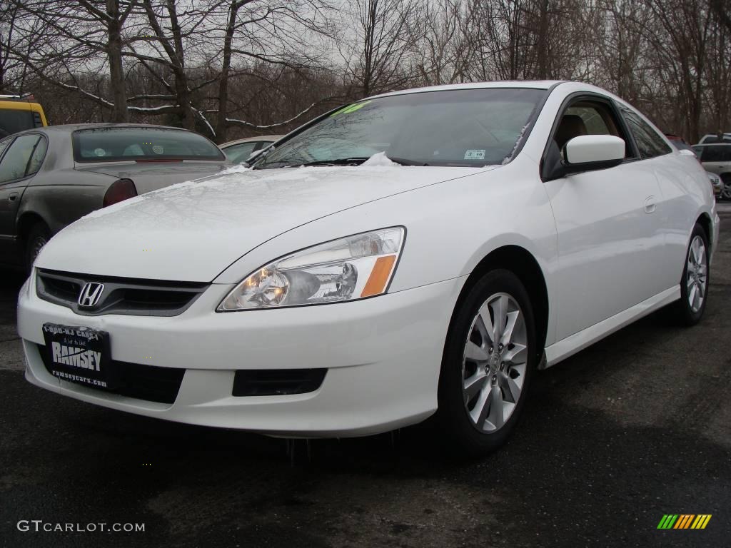 2006 Accord EX-L V6 Coupe - Taffeta White / Ivory photo #1