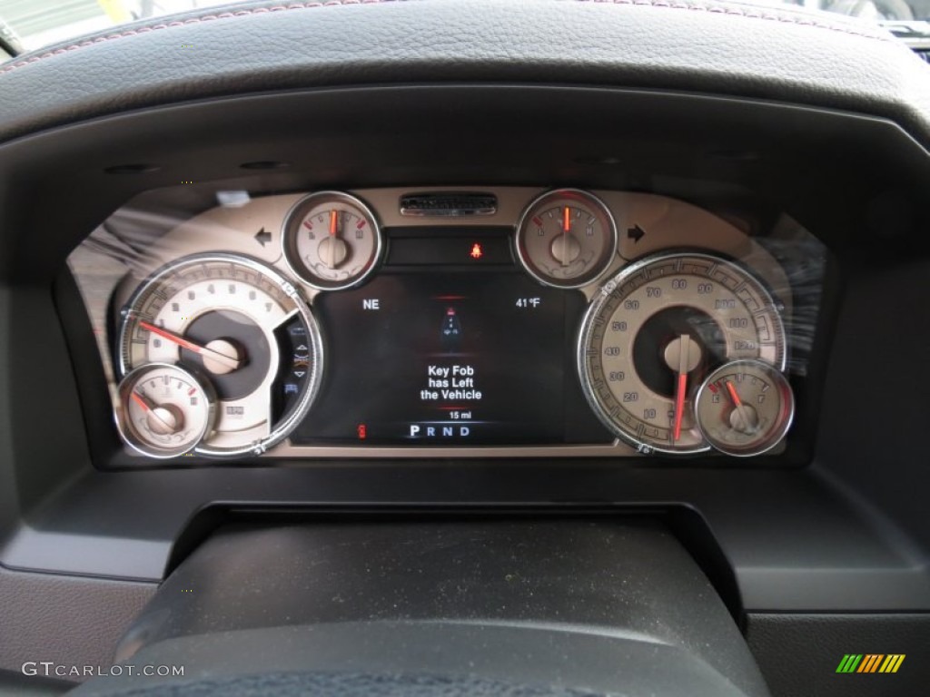 2013 Ram 1500 Laramie Longhorn Crew Cab Gauges Photo #76428597