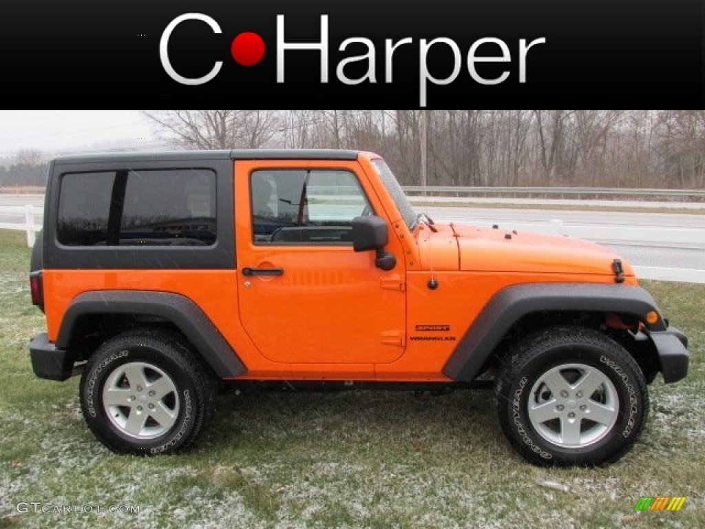 2012 Wrangler Sport S 4x4 - Crush Orange / Black photo #2