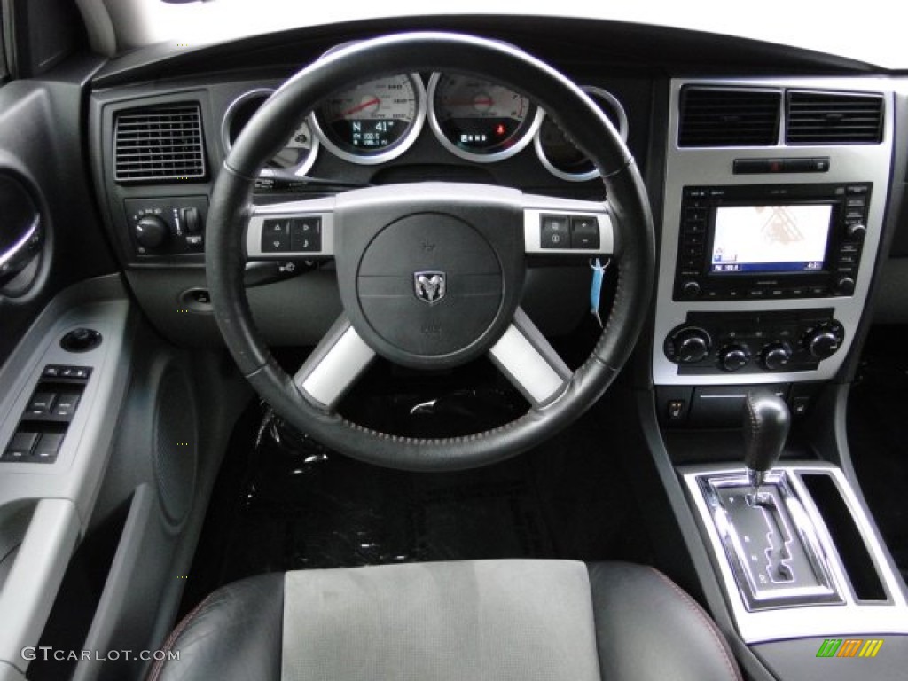 2007 Dodge Charger SRT-8 Dark Slate Gray/Light Slate Gray Steering Wheel Photo #76430475