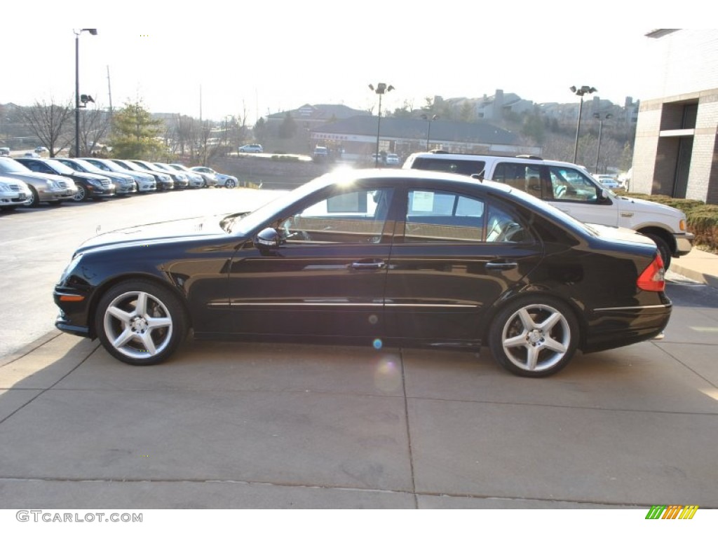 2008 E 550 Sedan - Black / Black photo #1