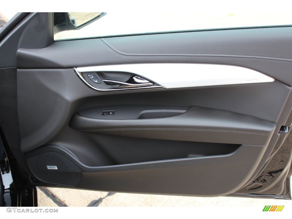 2013 Cadillac ATS 2.0L Turbo Premium Jet Black/Jet Black Accents Door Panel Photo #76435547