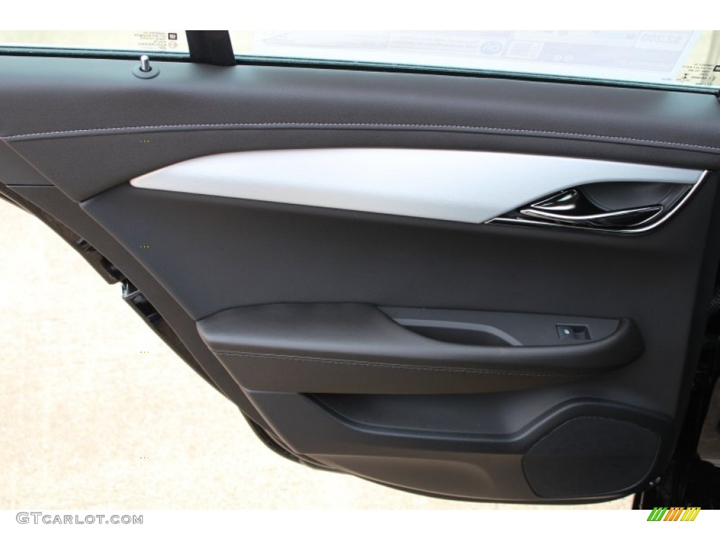 2013 Cadillac ATS 2.0L Turbo Premium Jet Black/Jet Black Accents Door Panel Photo #76435568