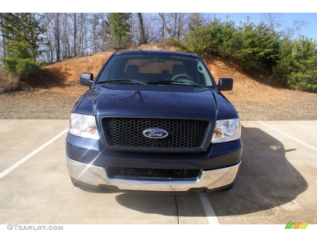 2005 F150 XLT SuperCrew - True Blue Metallic / Medium Flint/Dark Flint Grey photo #4
