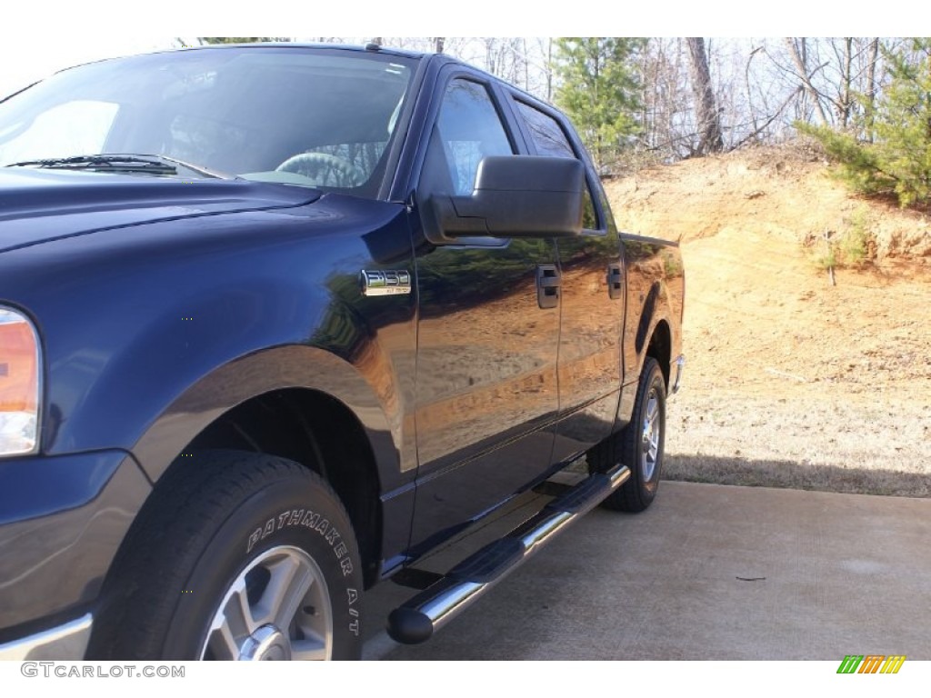 2005 F150 XLT SuperCrew - True Blue Metallic / Medium Flint/Dark Flint Grey photo #8