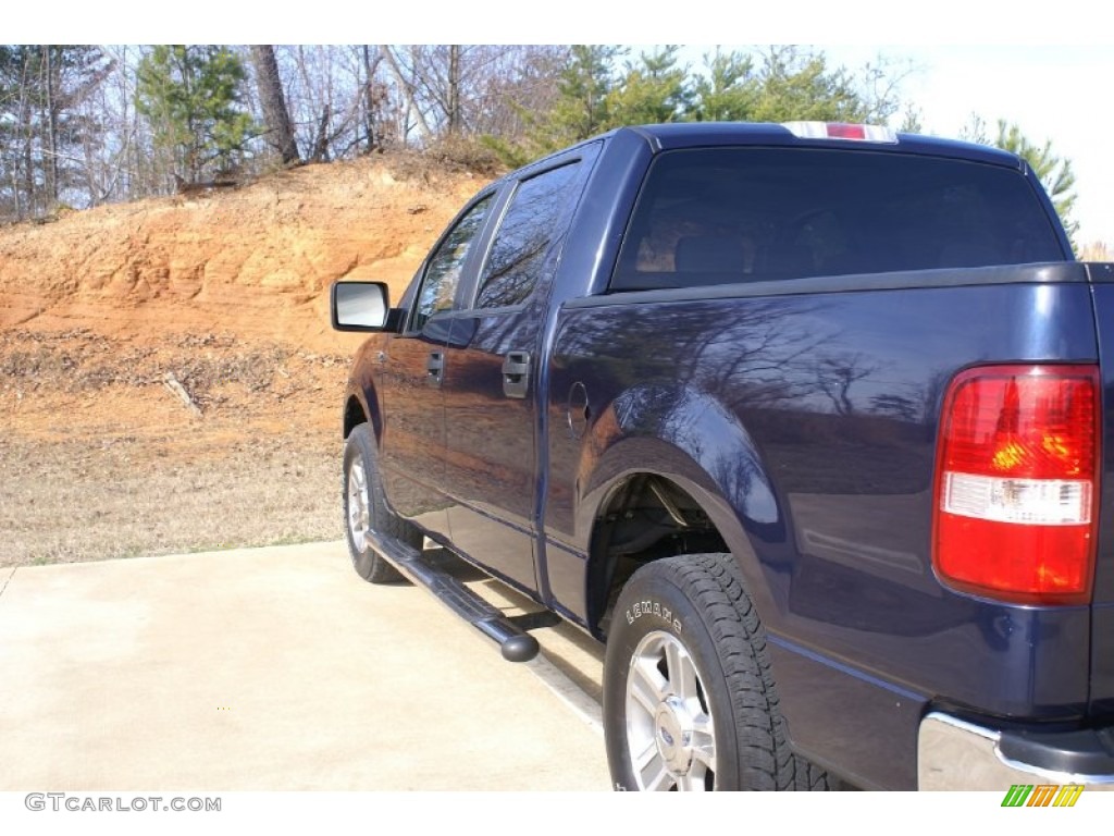2005 F150 XLT SuperCrew - True Blue Metallic / Medium Flint/Dark Flint Grey photo #10