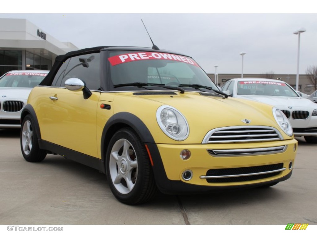 2005 Cooper Convertible - Liquid Yellow / Panther Black photo #2