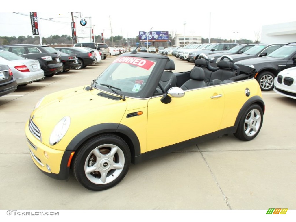 2005 Cooper Convertible - Liquid Yellow / Panther Black photo #7