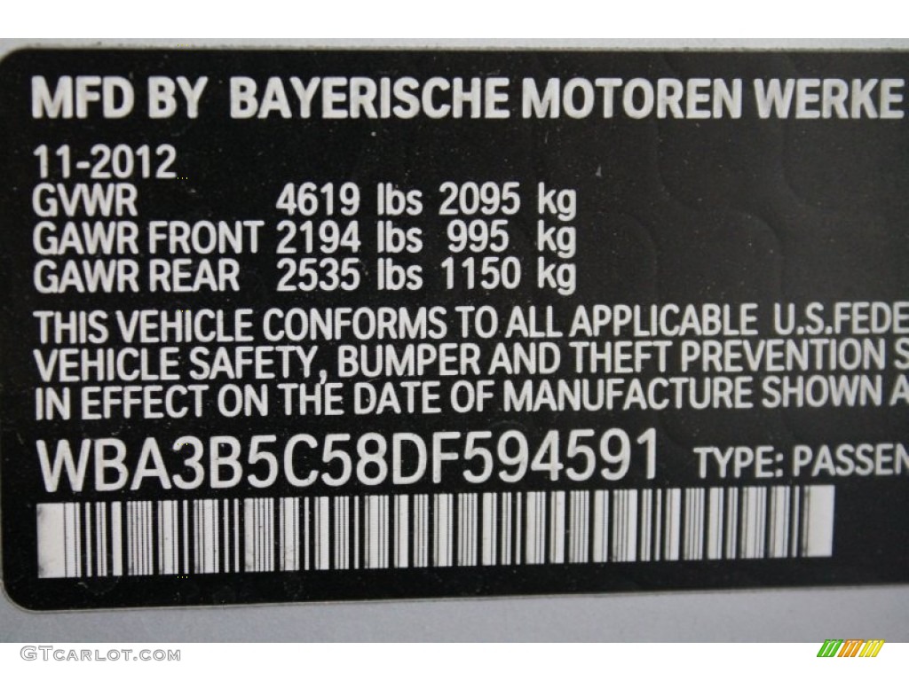 2013 3 Series 328i xDrive Sedan - Glacier Silver Metallic / Black photo #16