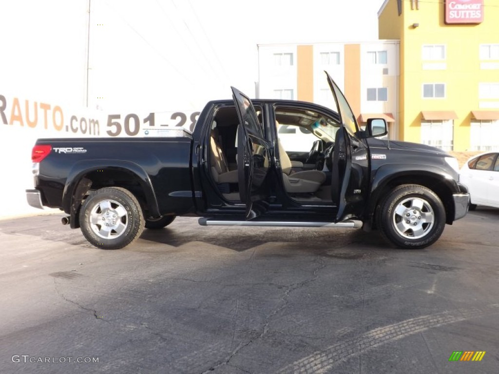 2008 Tundra SR5 TRD Double Cab - Black / Beige photo #12