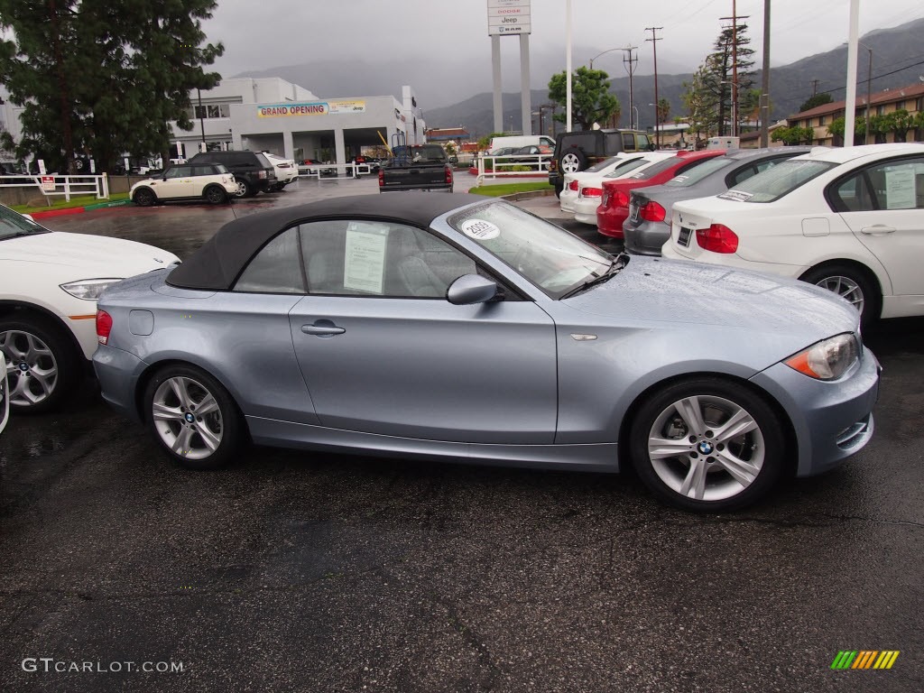 2009 1 Series 128i Convertible - Blue Water Metallic / Grey Boston Leather photo #3