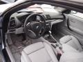 Grey Boston Leather 2009 BMW 1 Series 128i Convertible Interior Color