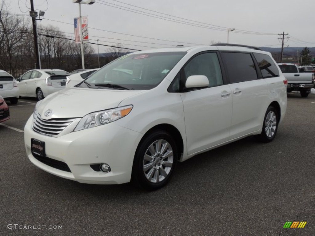 2011 Sienna Limited AWD - Blizzard White Pearl / Light Gray photo #3