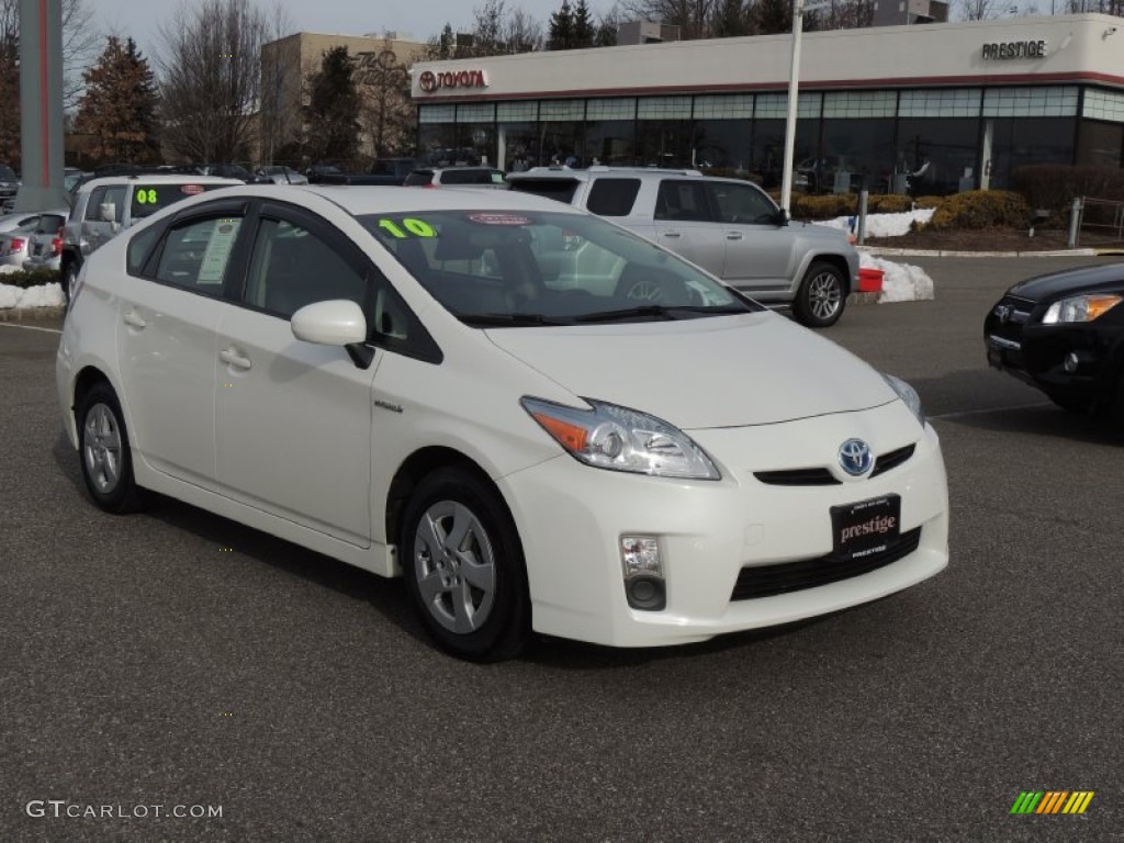 2010 Prius Hybrid IV - Blizzard White Pearl / Dark Gray photo #1