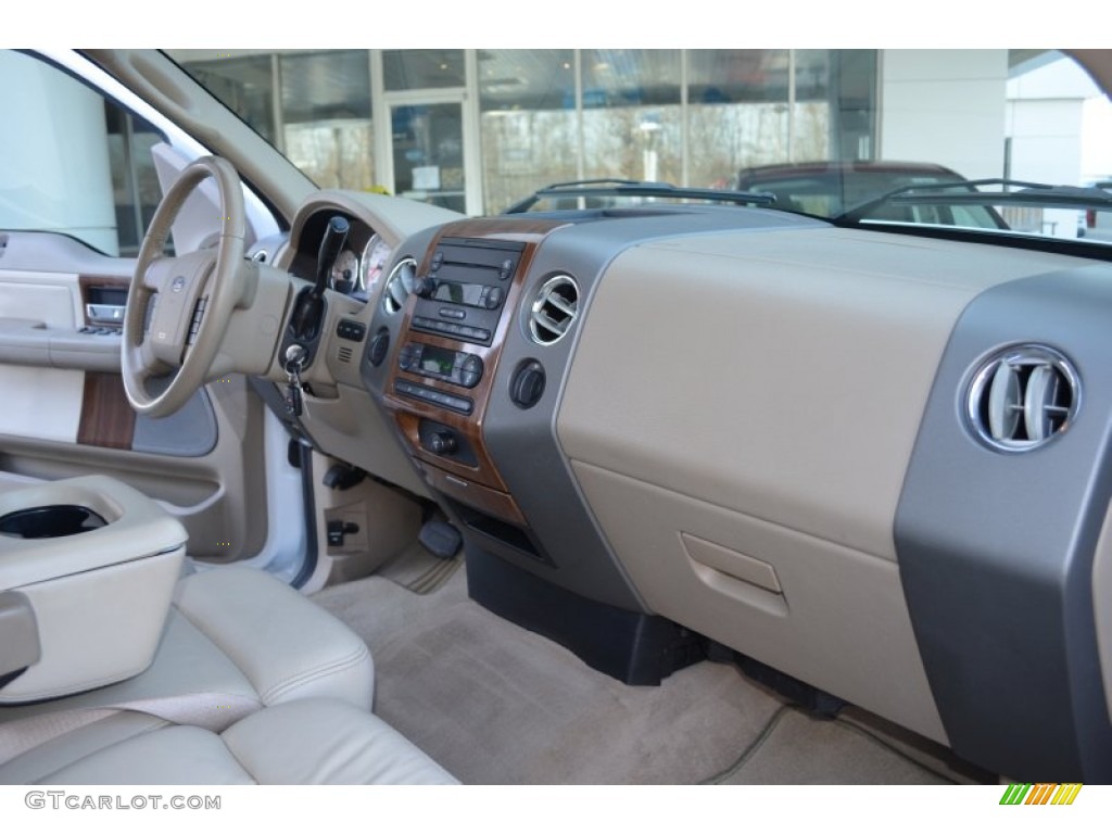 2004 Ford F150 Lariat SuperCrew 4x4 Tan Dashboard Photo #76445540