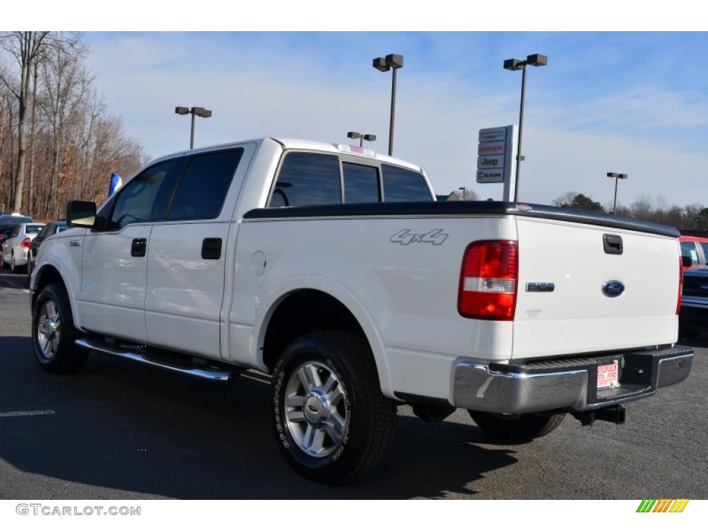 2004 F150 Lariat SuperCrew 4x4 - Oxford White / Tan photo #39