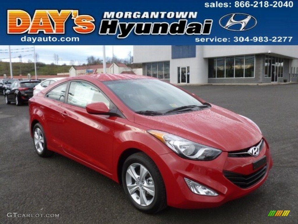 2013 Elantra Coupe GS - Red / Gray photo #1