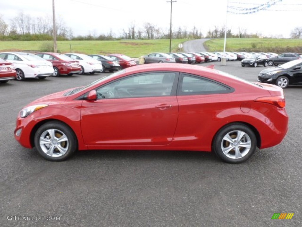 2013 Elantra Coupe GS - Red / Gray photo #4