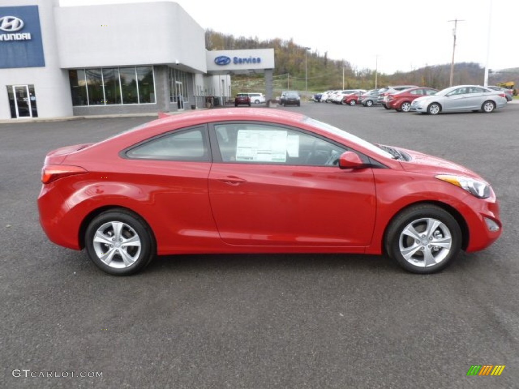 2013 Elantra Coupe GS - Red / Gray photo #8
