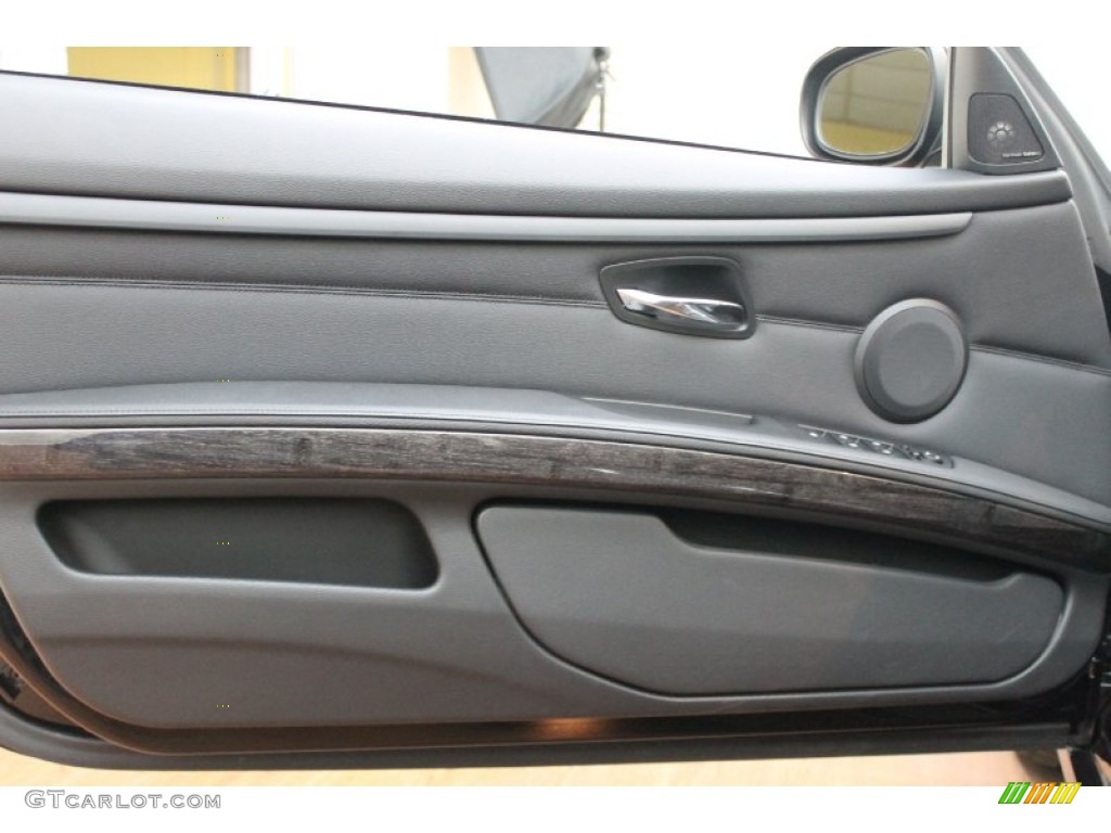 2011 BMW 3 Series 328i Convertible Black Door Panel Photo #76446871