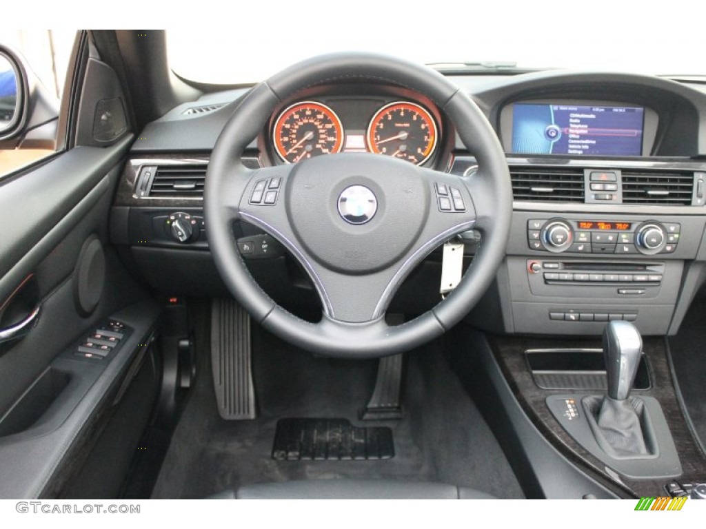 2011 BMW 3 Series 328i Convertible Black Dashboard Photo #76446935