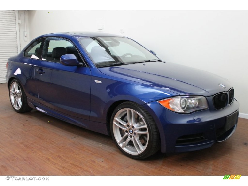 2010 1 Series 135i Coupe - Montego Blue Metallic / Black photo #2