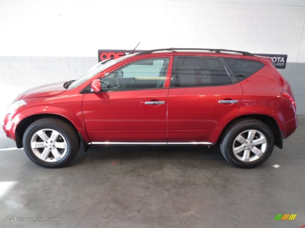 2006 Murano SL - Sunset Red Pearl Metallic / Cafe Latte photo #2