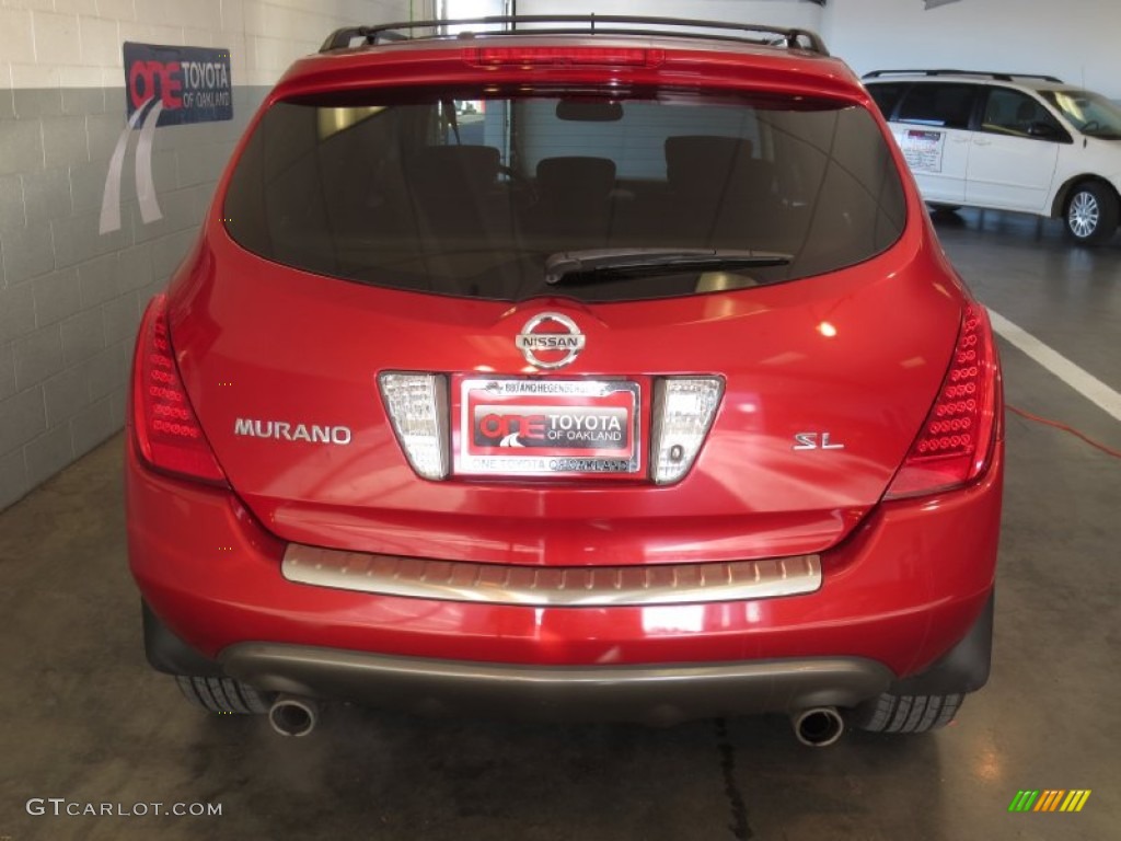 2006 Murano SL - Sunset Red Pearl Metallic / Cafe Latte photo #4